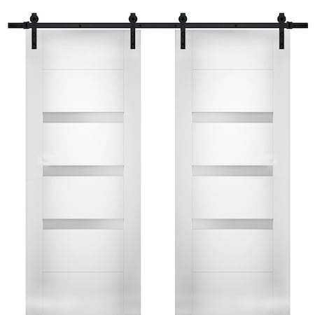 Vdomdoors Double French Interior Door, 36" x 80", Concrete SETE6900DB-WS-6084